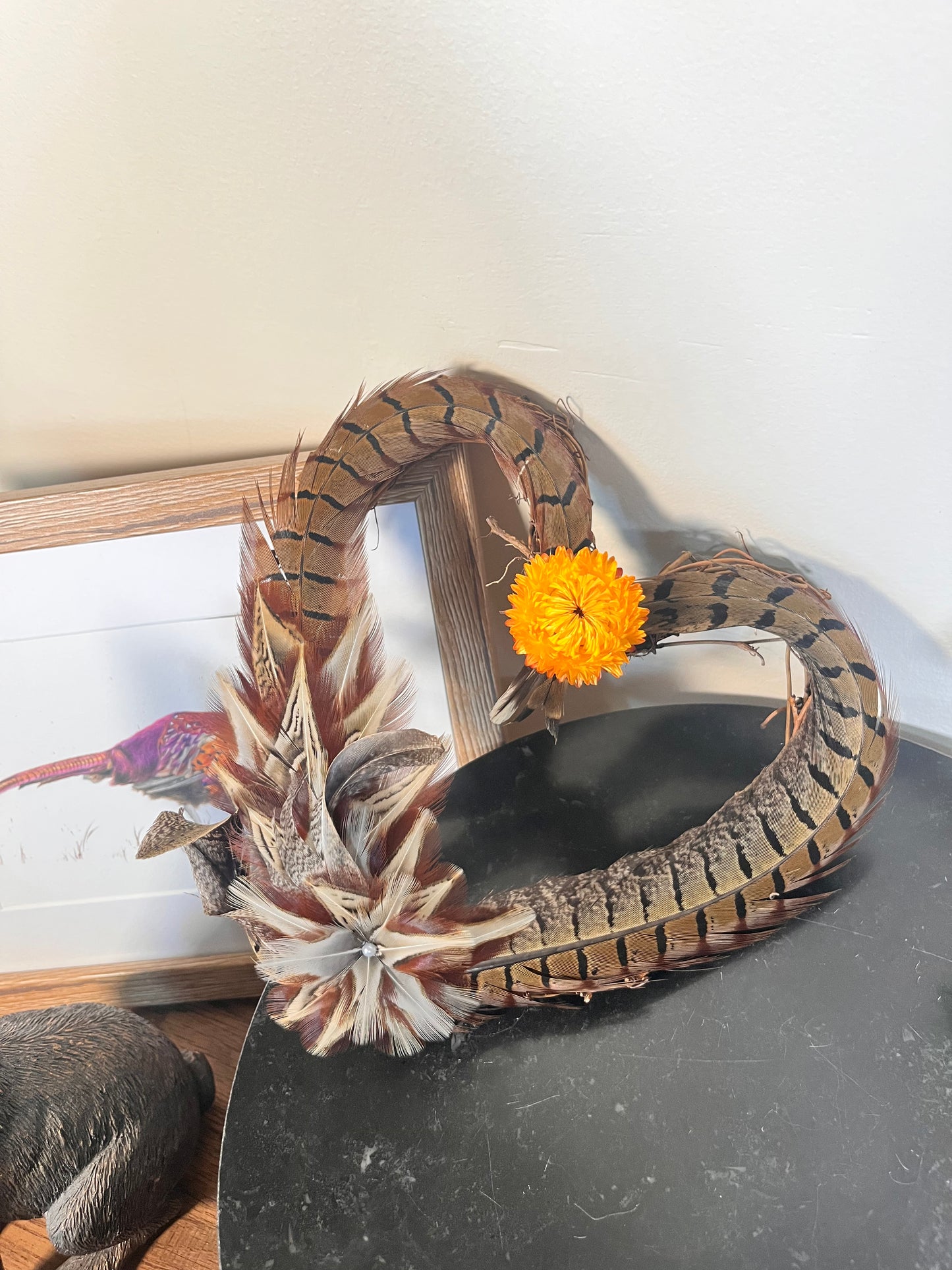 Heart Feather Wreath