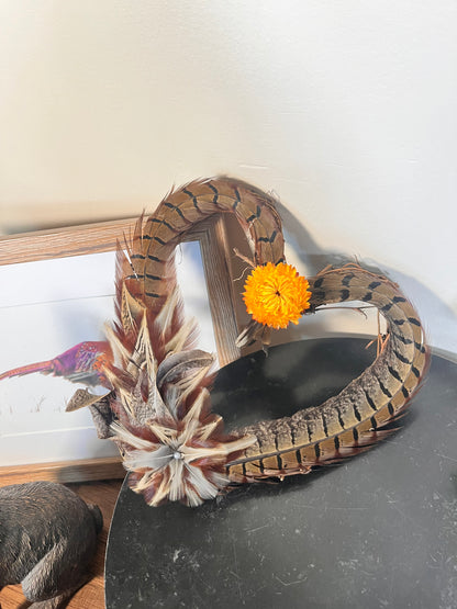 Heart Feather Wreath