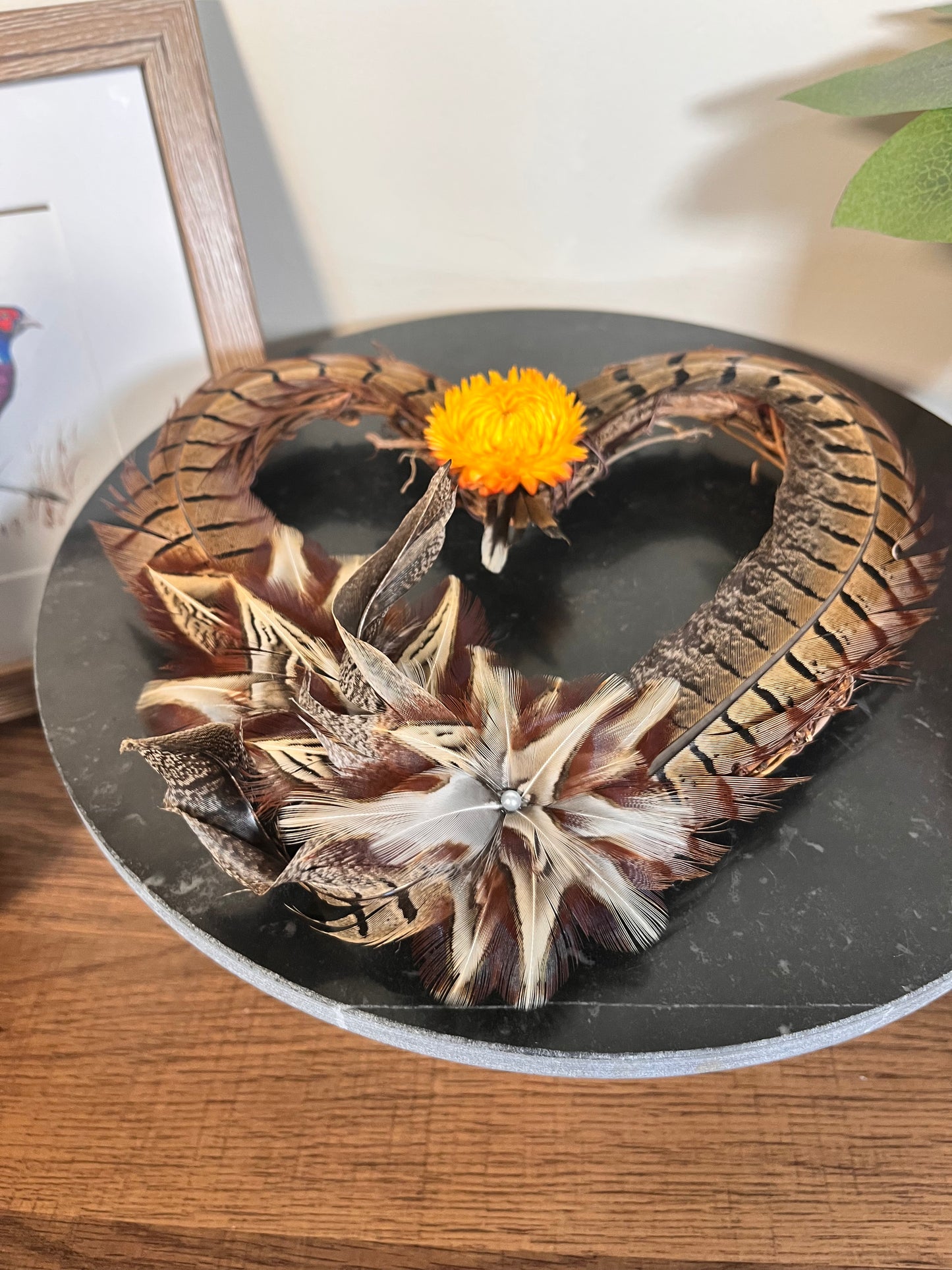 Heart Feather Wreath