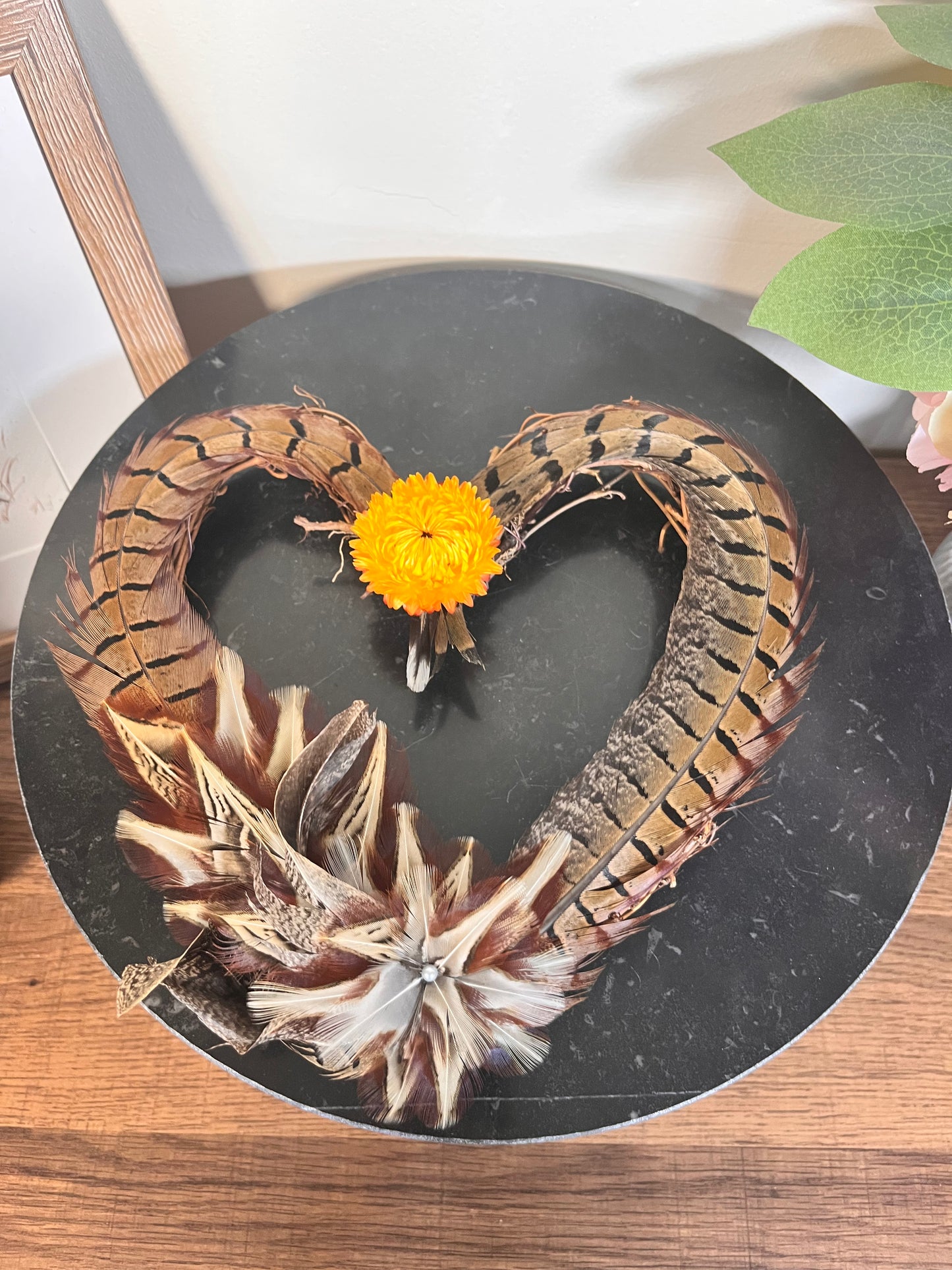 Heart Feather Wreath