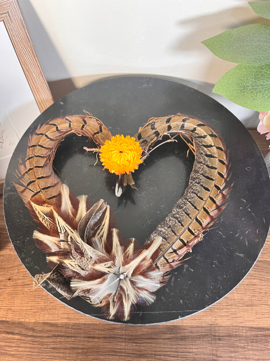 Heart Feather Wreath