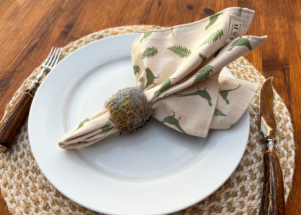 The Bowhill, Luxury Feather Napkin Rings