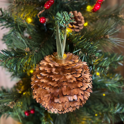 The Pinecone - A luxury feather bauble