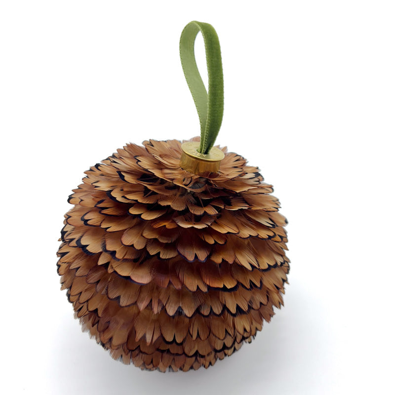 The Pinecone - A luxury feather bauble