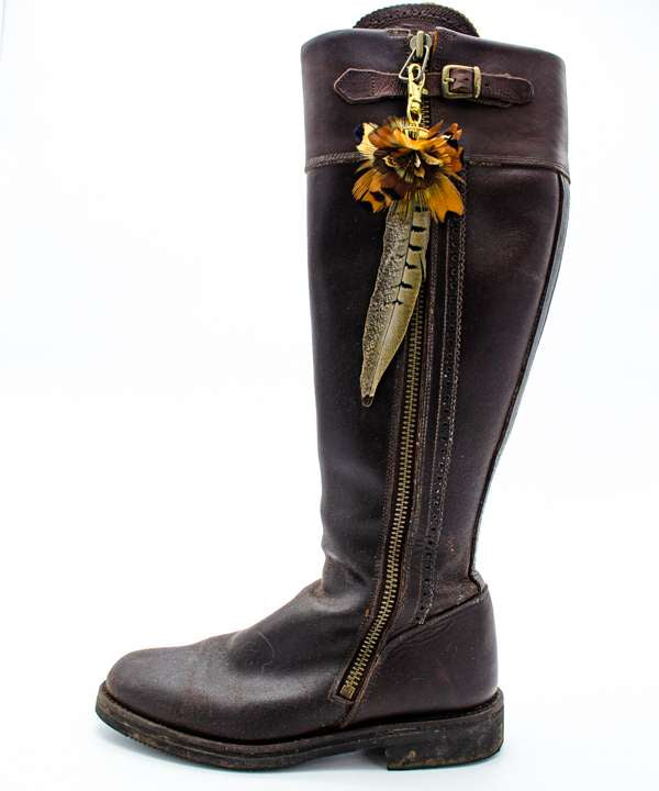 My Fancy Feathers Boot Tassel on Tall Boots