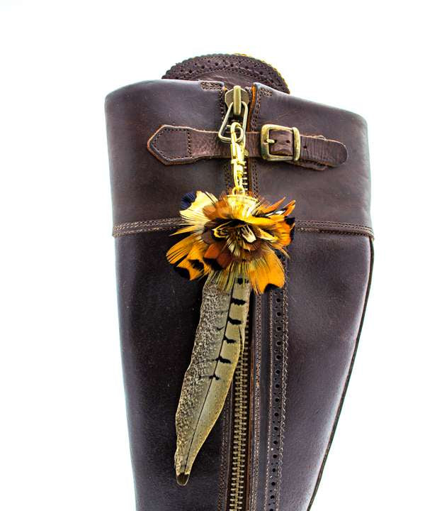 My Fancy Feathers Boot Tassel on Tall Boots