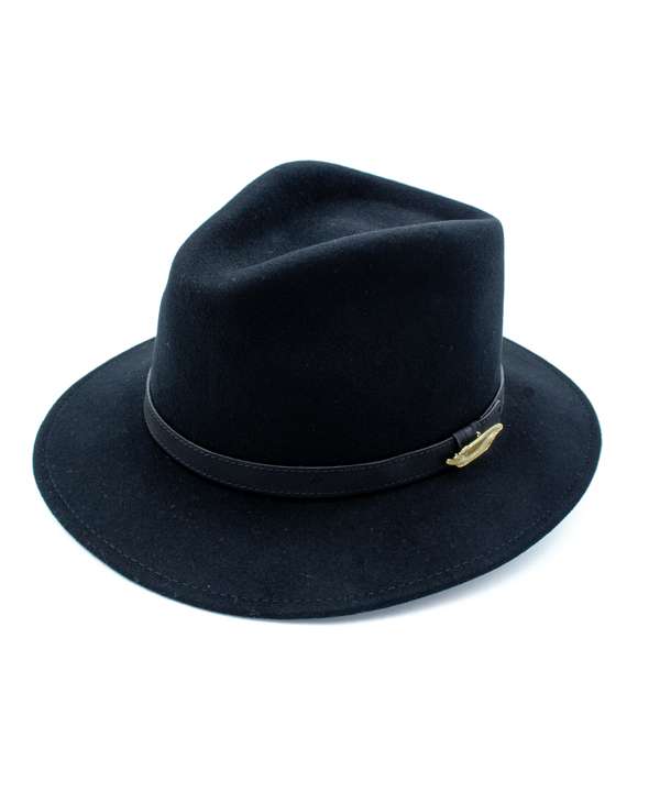 My Fancy Feathers Black Fedora Hat