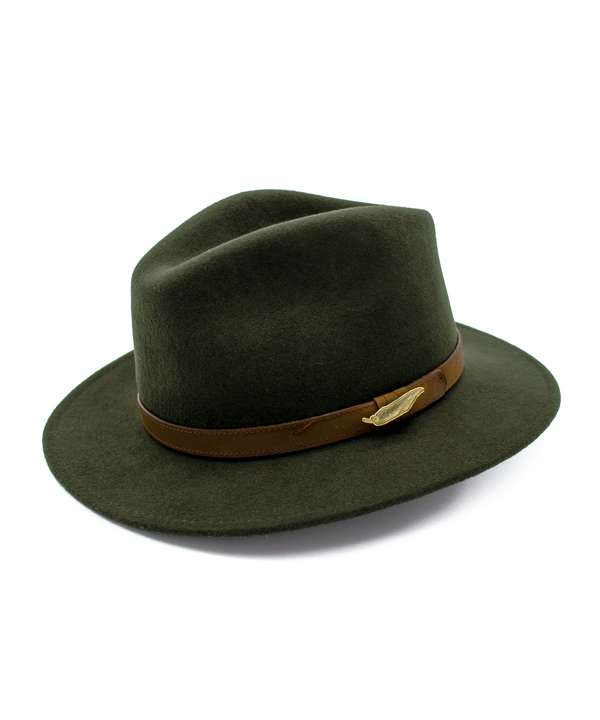 My Fancy Feathers Green Fedora Hat