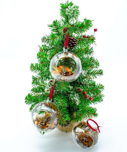 Christmas Tree with My Fancy Feathers Glass Baubles