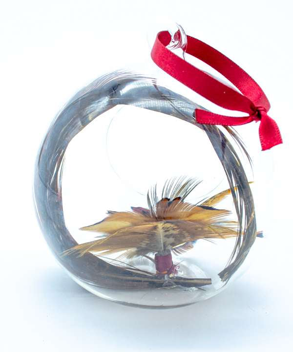 My Fancy Feathers Glass Bauble